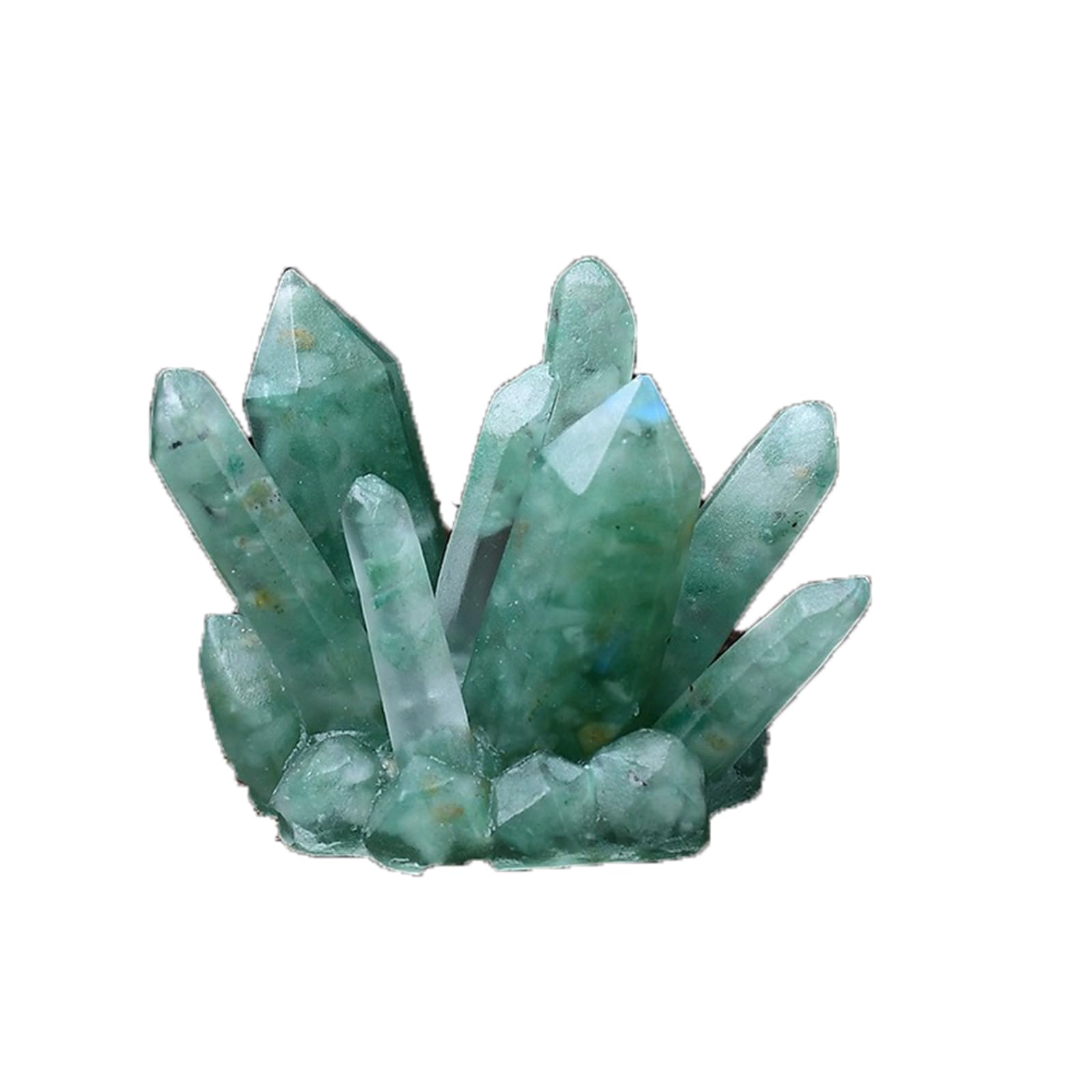 Hhhxkkuo Handmade Natural Crystal Chip & Epoxy Resin Crystal Cluster – Creative Geode Ornament, Healing Energy Stone Desk Decor, Unique Spiritual Gift