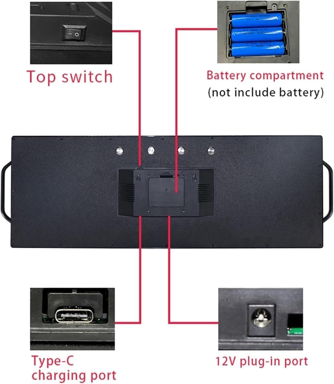 Electronic Large Basketball Scoreboard,LED Football Replacement Board Football Referee Injury Stop Time Display Electronic Football Scoreboard Battery