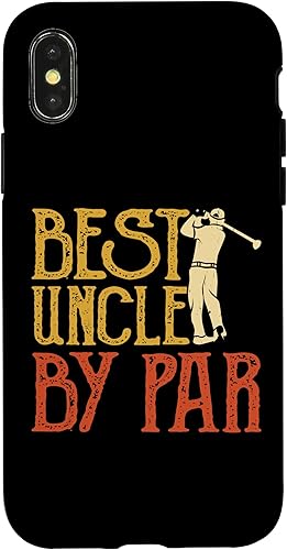 iPhone XXS Best Uncle By Par Father's Day - Funny Golfing Golfer Uncle Case