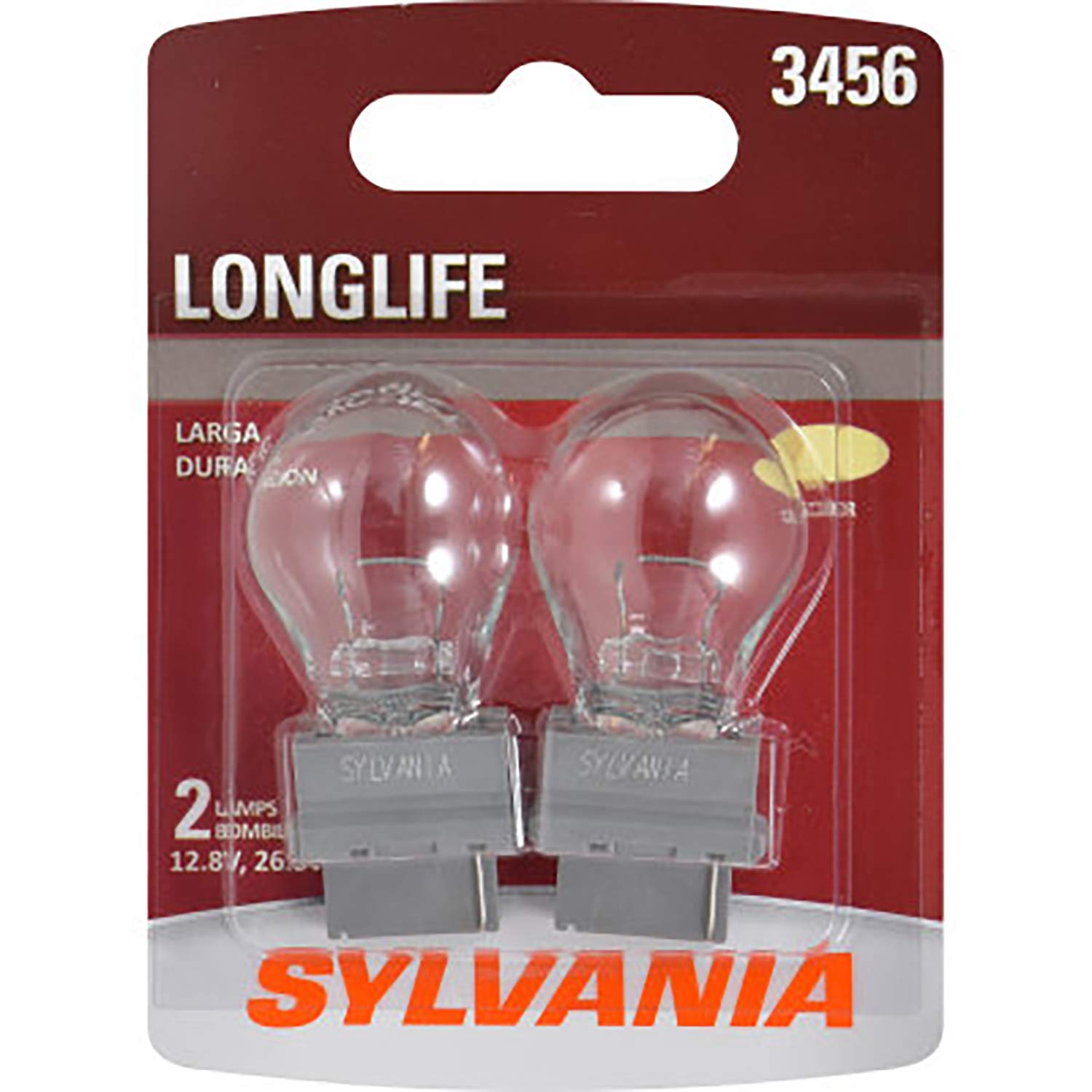 SYLVANIA - 3456 Long Life Miniature - Bulb, Ideal for Turn Signal Applications (Contains 2 Bulbs)