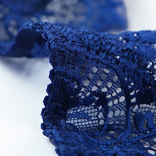 Varsbaby Women Sexy Lace Suspender Garter Belt for Thigh High Stockings(N034SL-XL-Blue) - Thumbnail 3