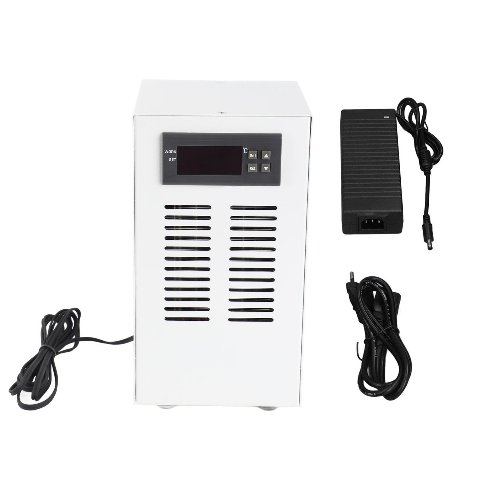 Enfriador de Acuario, 72W 3L Min 30-35dB Enfriador de Agua de bajo Ruido de Tanque de Peces Compresor de Refrigeración Silencioso Especial con Control (Enchufe europeo