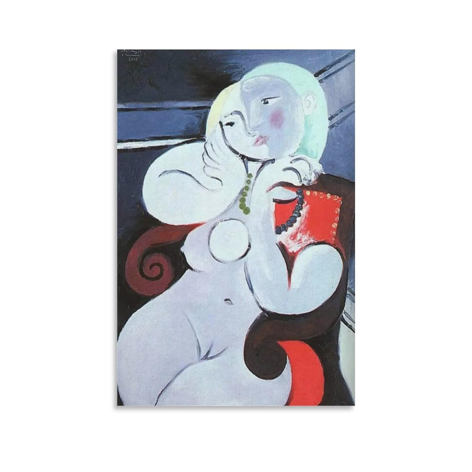 Amazon.co.jp: 画家 パブロ・ピカソ 世界の名画 赤い肘掛け椅子に座る