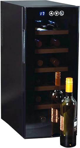 Koolatron WC12-35D Enfriador de vino termoeléctrico con capacidad de 12 botellas con controles digitales de temperatura, potencia de refrigeración