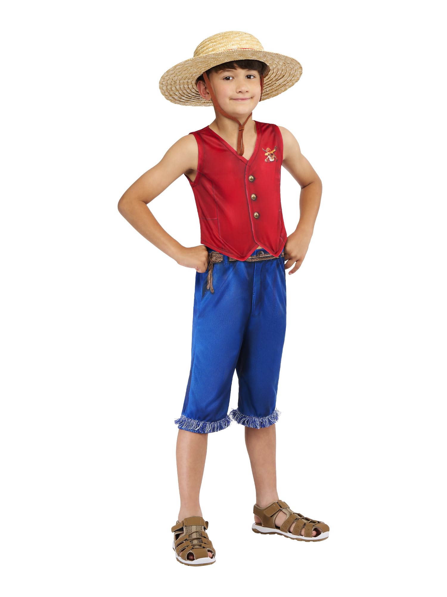 Rubies Official One Piece Monkey D. Luffy Child Costume, Kids Fancy Dress