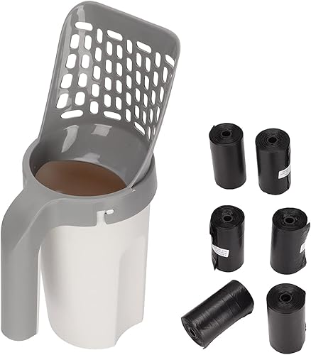 Pala de arena para gatos, pala de arena profunda desmontable integrada para gatos con soporte y caja de residuos, pala para gatos a prueba de fugas disponible en Yaxa Costa Rica