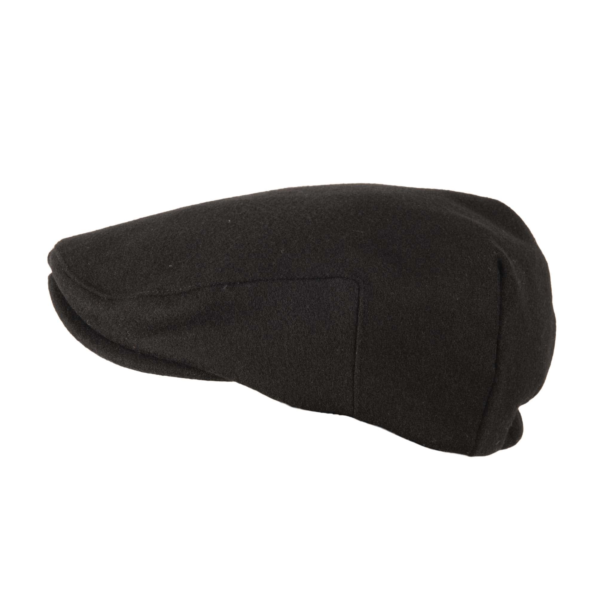 Heritage Traditions Felt Flat Cap (Black)