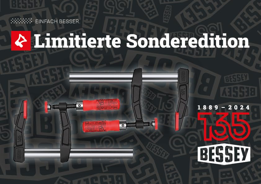 Bessey Screw Clamps Anniversary Set - 2x Malleable Cast Iron Clamps 250mm