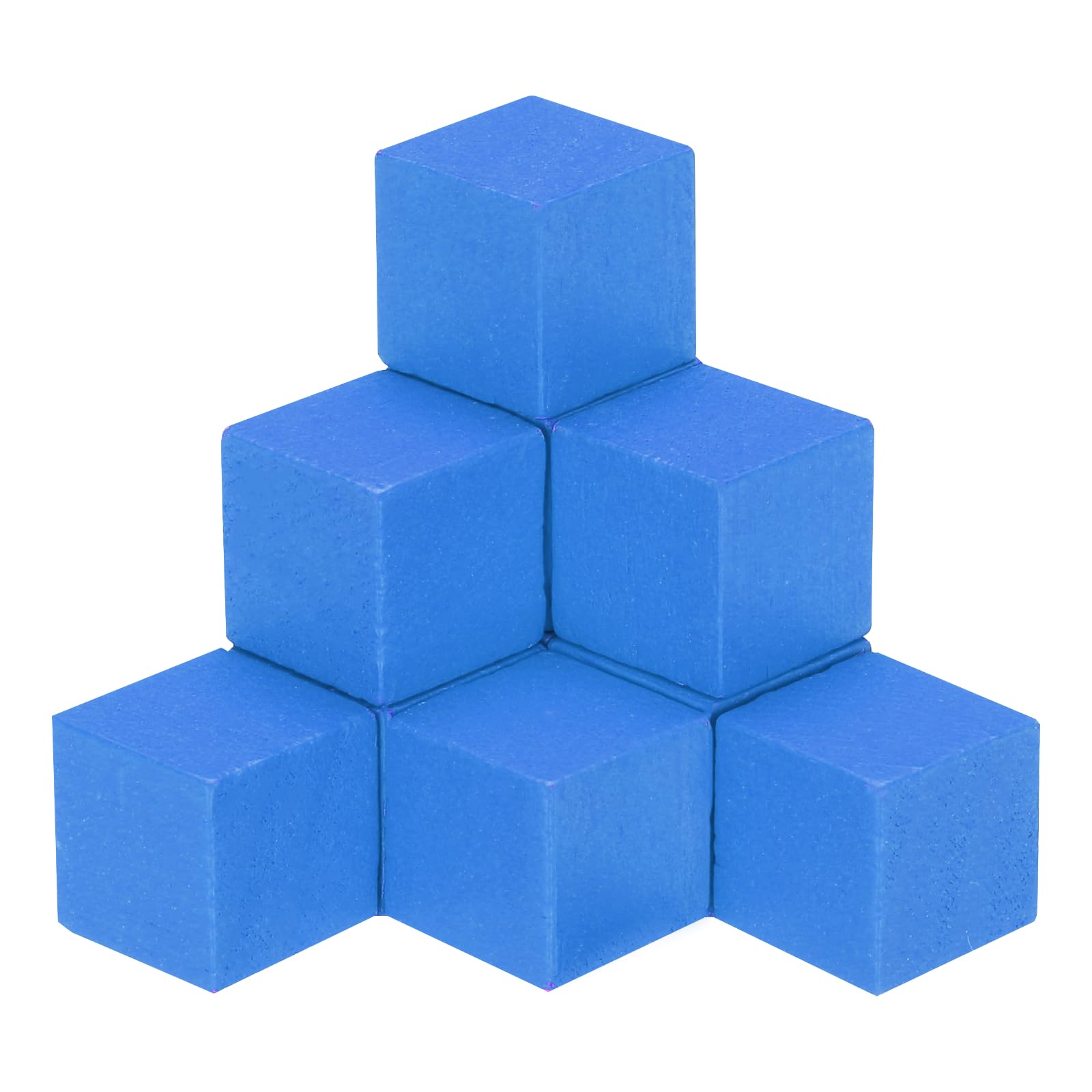 sourcing map Crafts Wooden Cube 50 Pcs 1.5cm Square Blue Natural Solid Wood Crafts Blocks for DIY Projects, Puzzle Making, Letters, and Stamps for Home Decoration