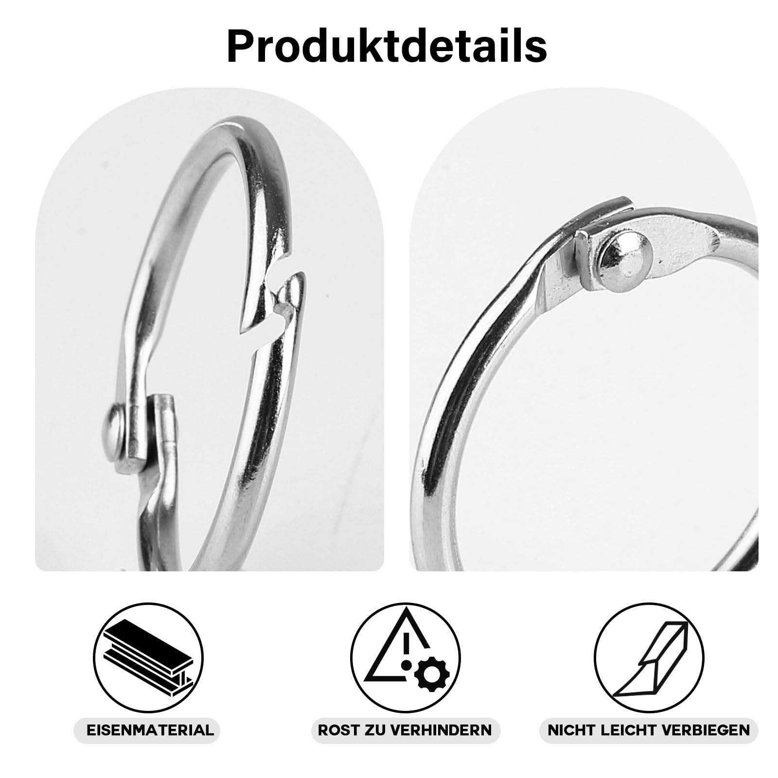 20 Stuks 3 Ring Metalen Losse Bladbinders Boekringen Snap Split Scharnierend Met 20 Mm Binnendiameter Voor Diy Reisdagboek Fotoalbum Bindende Stekels Com