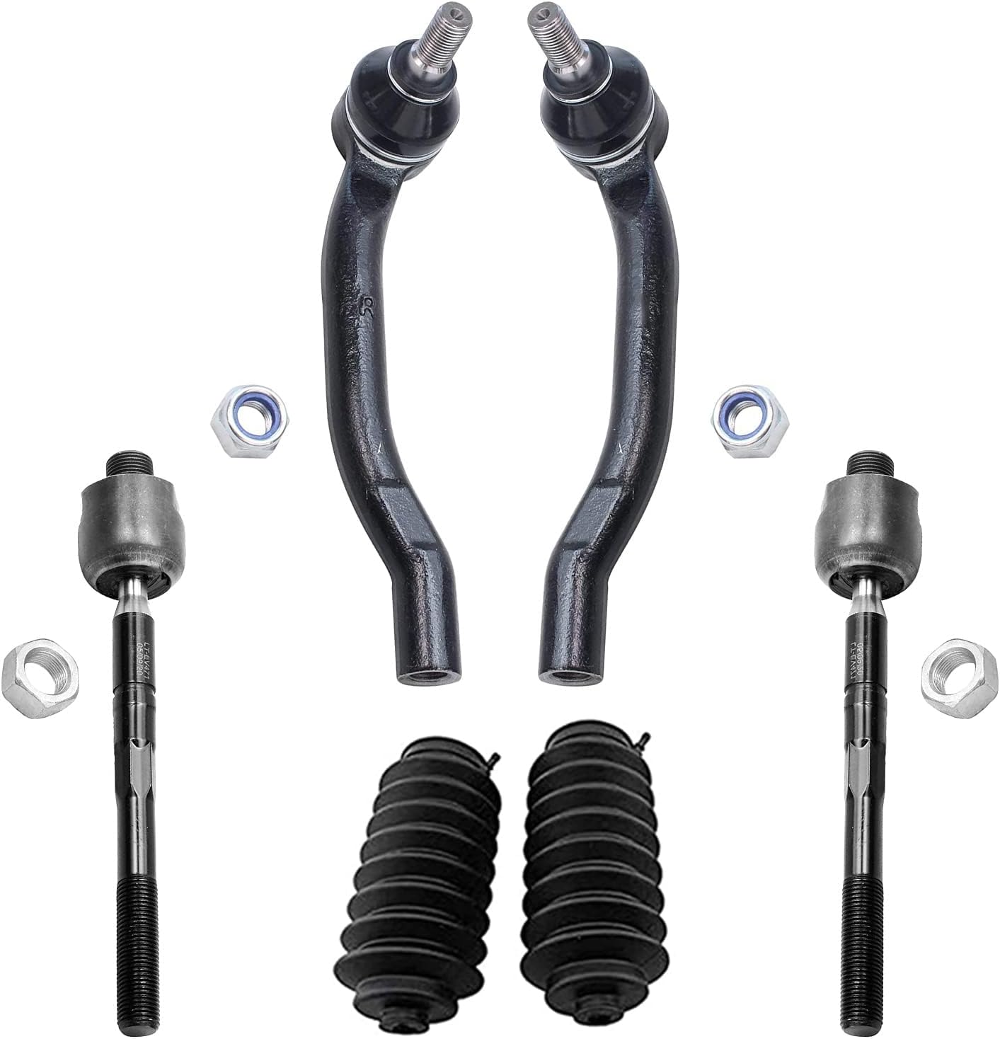 Detroit Axle - 12pc Front Suspension Kit for 2001-2005 Acura MDX Honda Pilot, 4 Outer Inner Tie Rods 2 Lower Ball Joints 4 Front and Rear Sway Bars 2 Boots 2002 2003 2004 Replacement