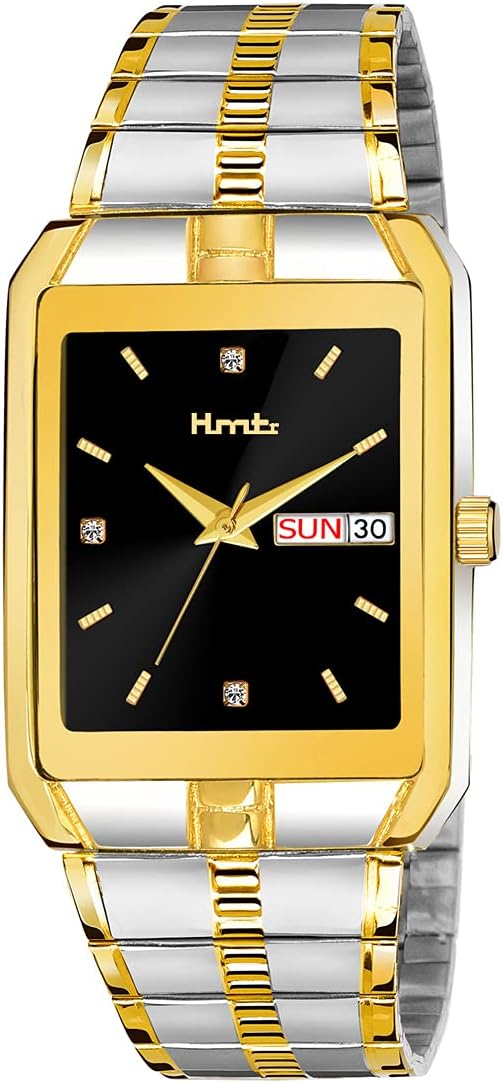 HMTr-7072-BLACK Day and Date Analogue Watch for Men and Boys