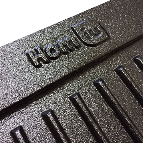 image for Homiu Griddle Pan Plate Cast Iron Reversible Double Sided with Non-Sti