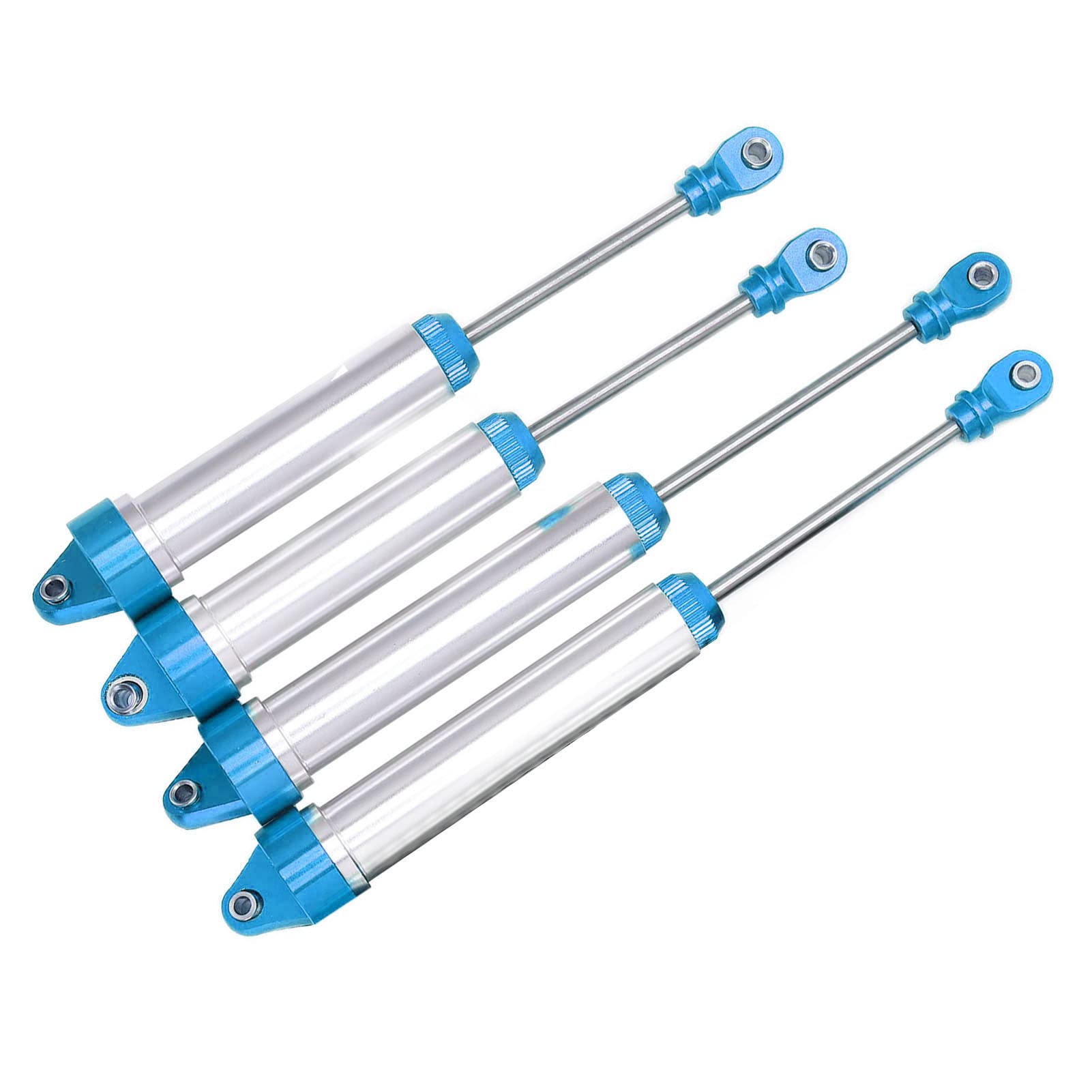 Set di Ammortizzatori RC Durevoli Ammortizzatori Anteriori e Posteriori in Alluminio Leggero per 1/7 UDR 4 Pezzi (Blu)