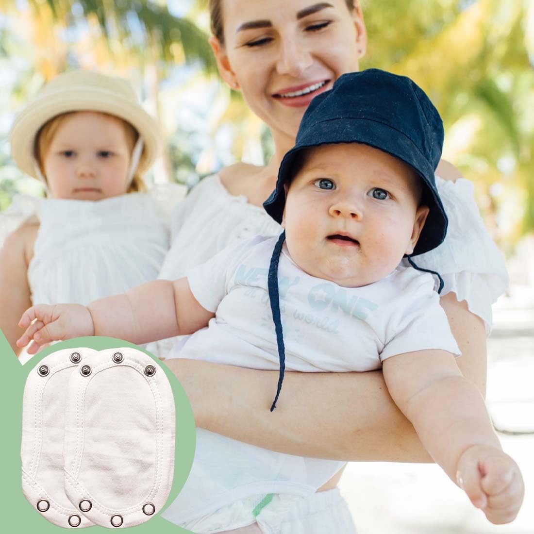 Confezione da 4 estensori per pannolini - estensori per pannolini super pratici per neonati (bianco)
