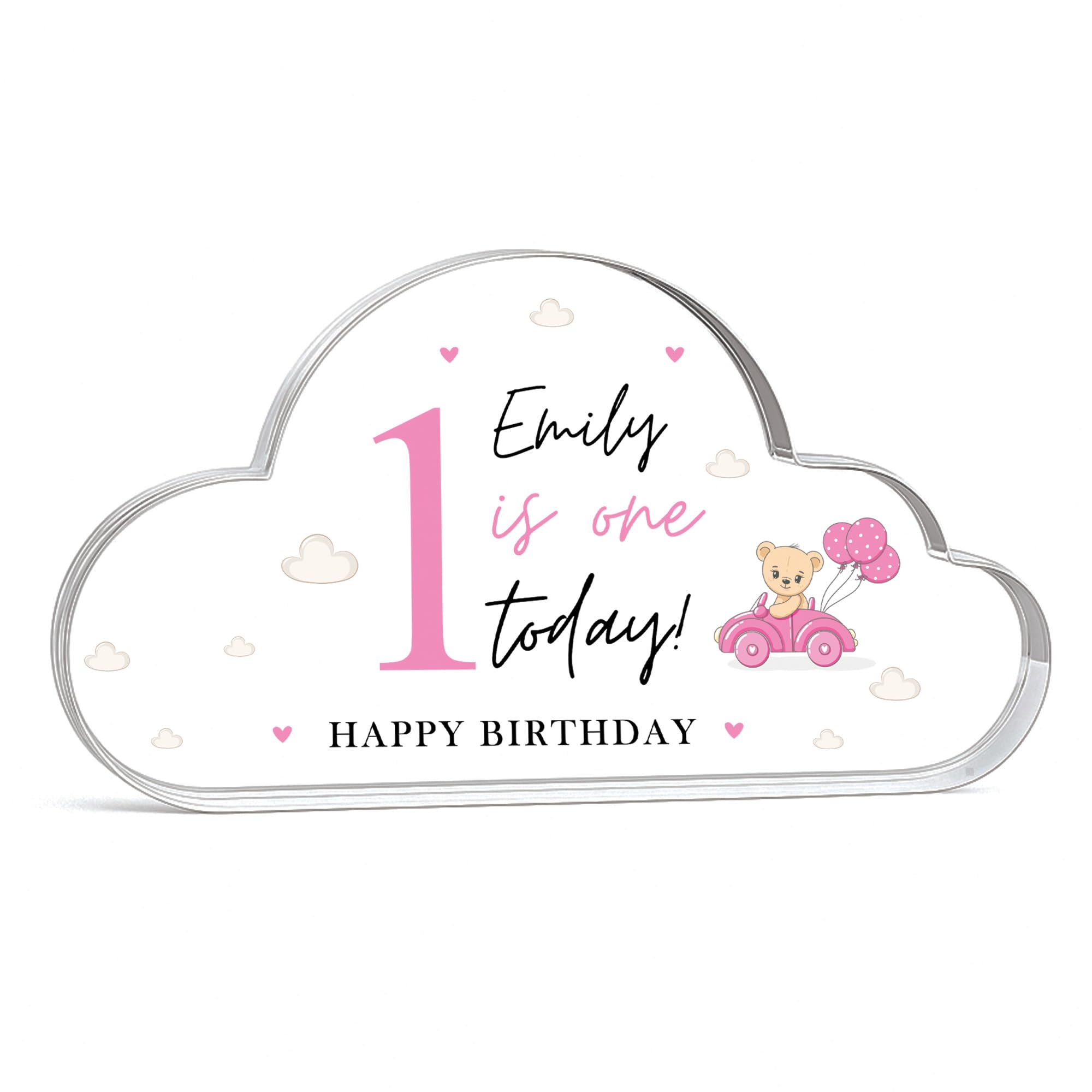 Red Ocean 1st Birthday Gift For Daughter Granddaughter Niece Goddaughter Personalised 1 TODAY Plaque First Birthday Gift For Baby Girl Keepsake Nursery Decor