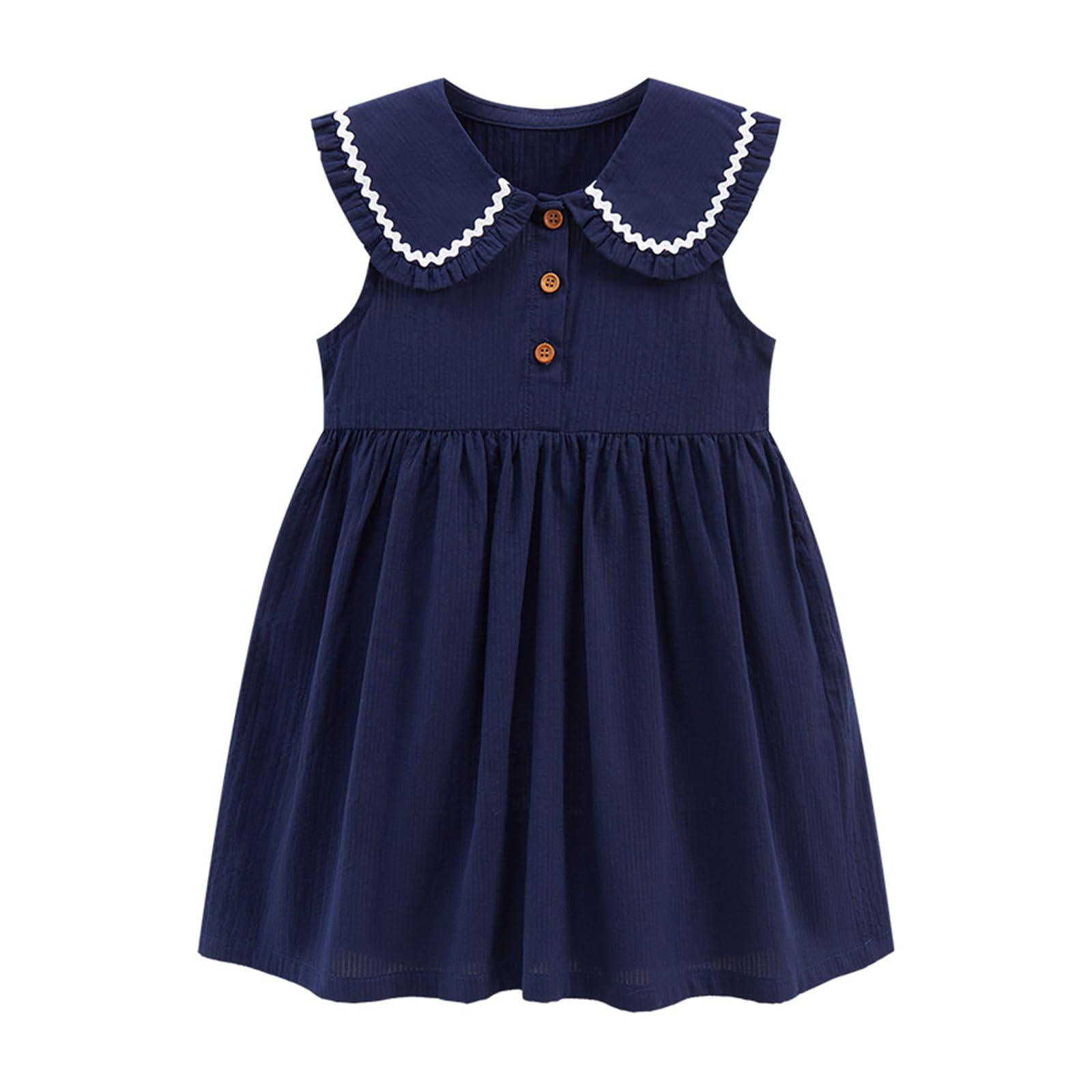 HILEELANG Toddler Girl Short Sleeve Dress Cotton Casual Spring Summer Easter Applique Playwear Dresse Size 2-8 Yeras