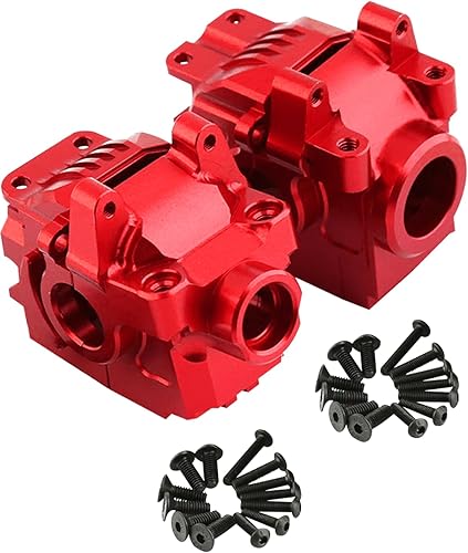 Caja de transmisión Actualizaciones de caja de cambios para 110 Slash Stampede Rustler Hoss VXL 4X4 XO-1, carcasa diferencial de aluminio delantera