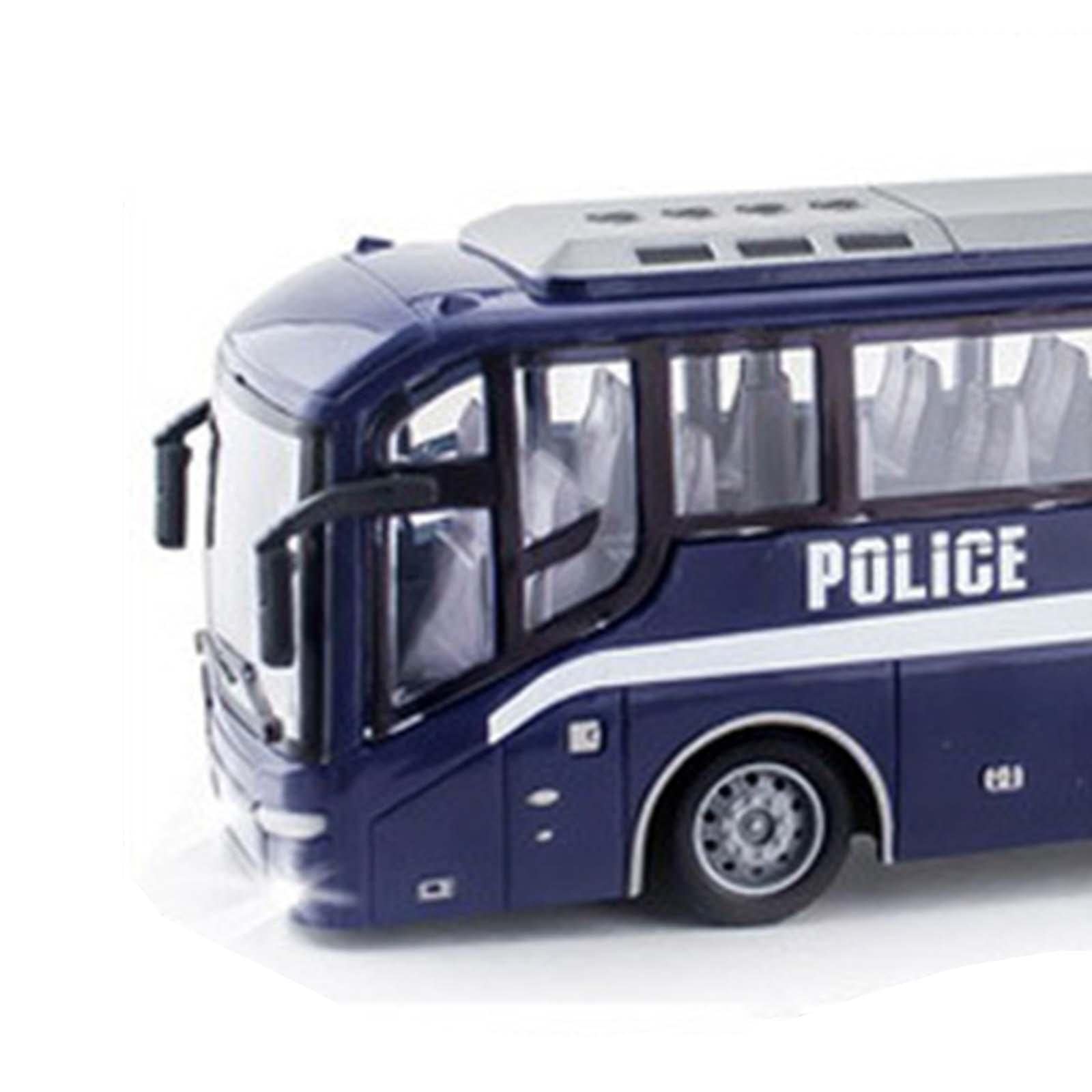 Autobús Escolar Coche de Juguete RC Modelo a Control Remoto con Luces y Ruedas Antideslizantes Trabajo Preciso y Mando Completo Adecuado para Niños, Azul