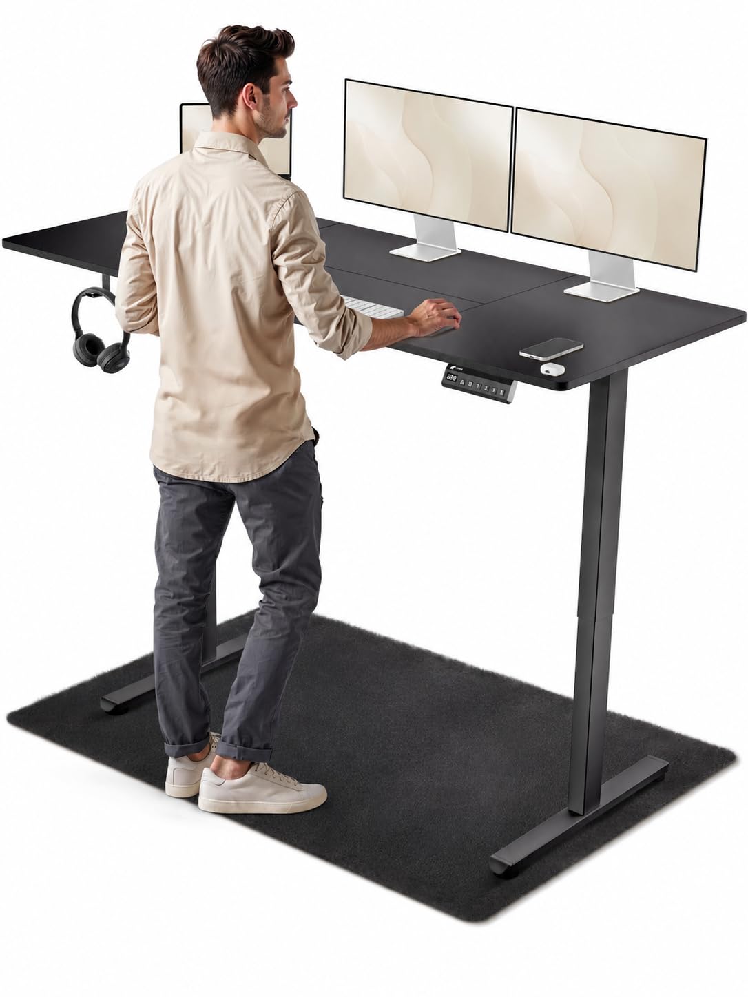 LUTIVO Foxtrot Electric Standing Desk 140x60 cm [TEST WINNER] Cutting-Edge