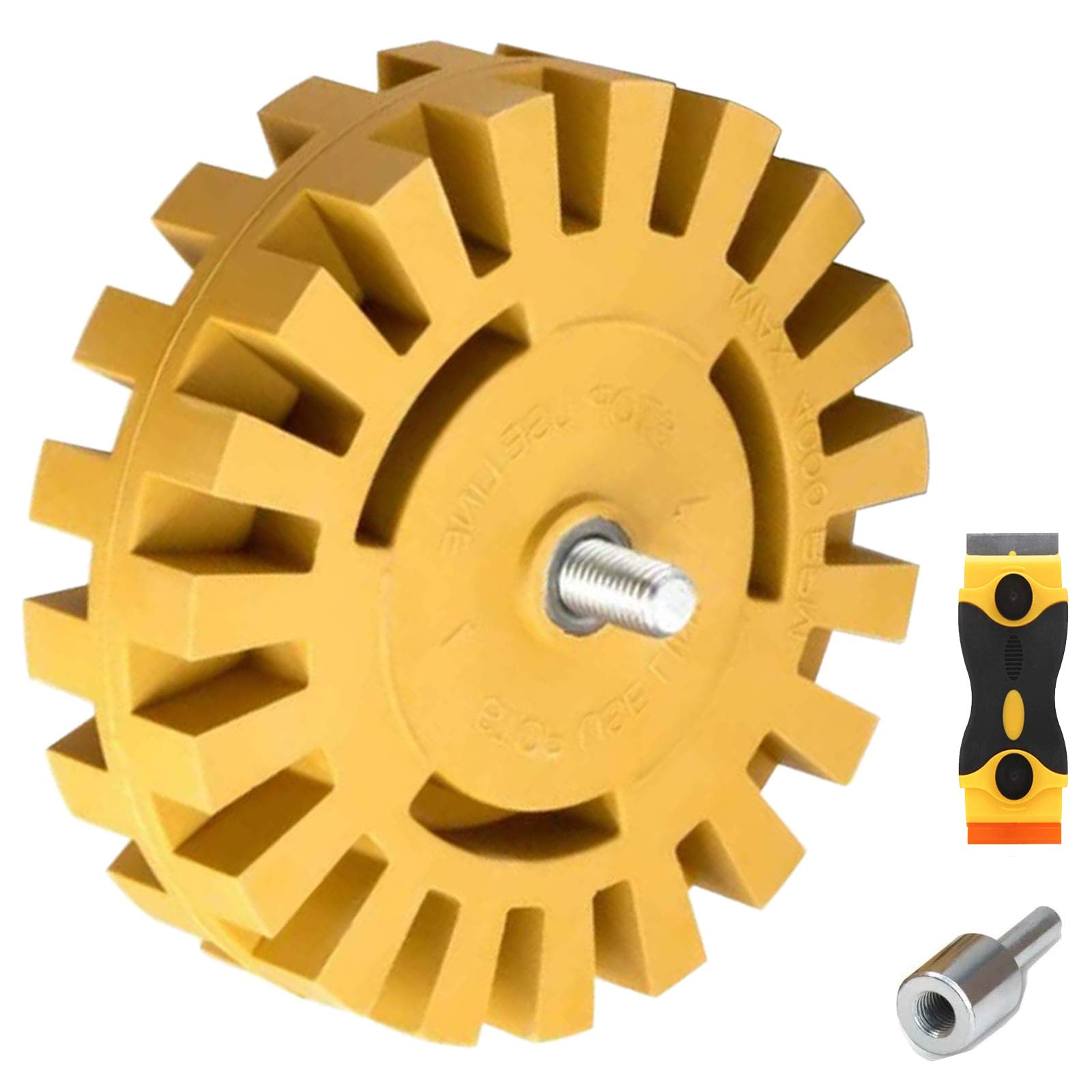 Buy STARHAND 2 Pcs Eraser Wheel, 4 Inch Stripe Heavy Duty Rubber Wheel