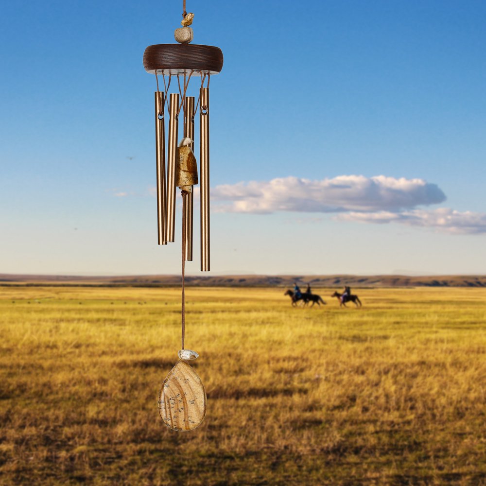 Carillon Woodstock Percussion Prairie Jasper - Pierre Véritable, Tubes Bronze, Accord Pentatonique