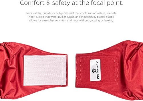 Miniatura 5 de Pet Parents Bandas para el vientre lavables de alta calidad para perros machos y extensores, (paquete de 3) de pañales para perros machos y bandas