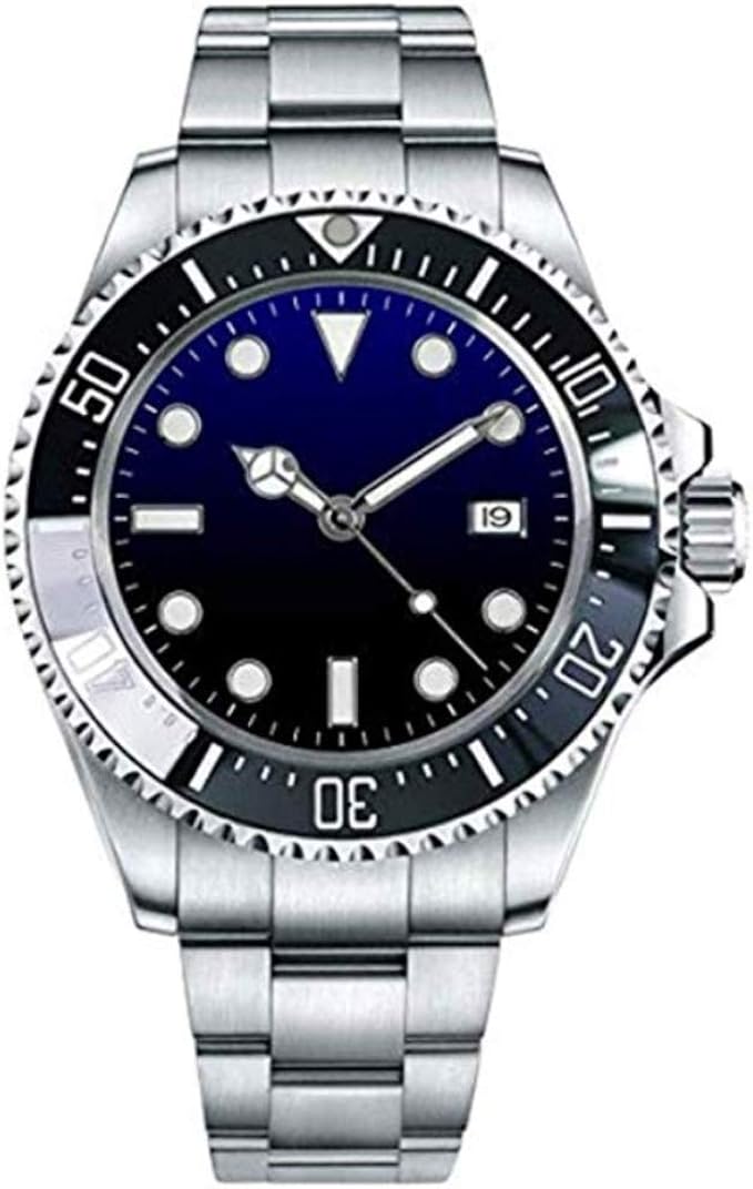 Tickwatch Parnis 47mm Deep Sea Dweller lunetta cerimoniale quadrante blu  nero automatico meccanico orologio da uomo : Amazon.it: Orologi