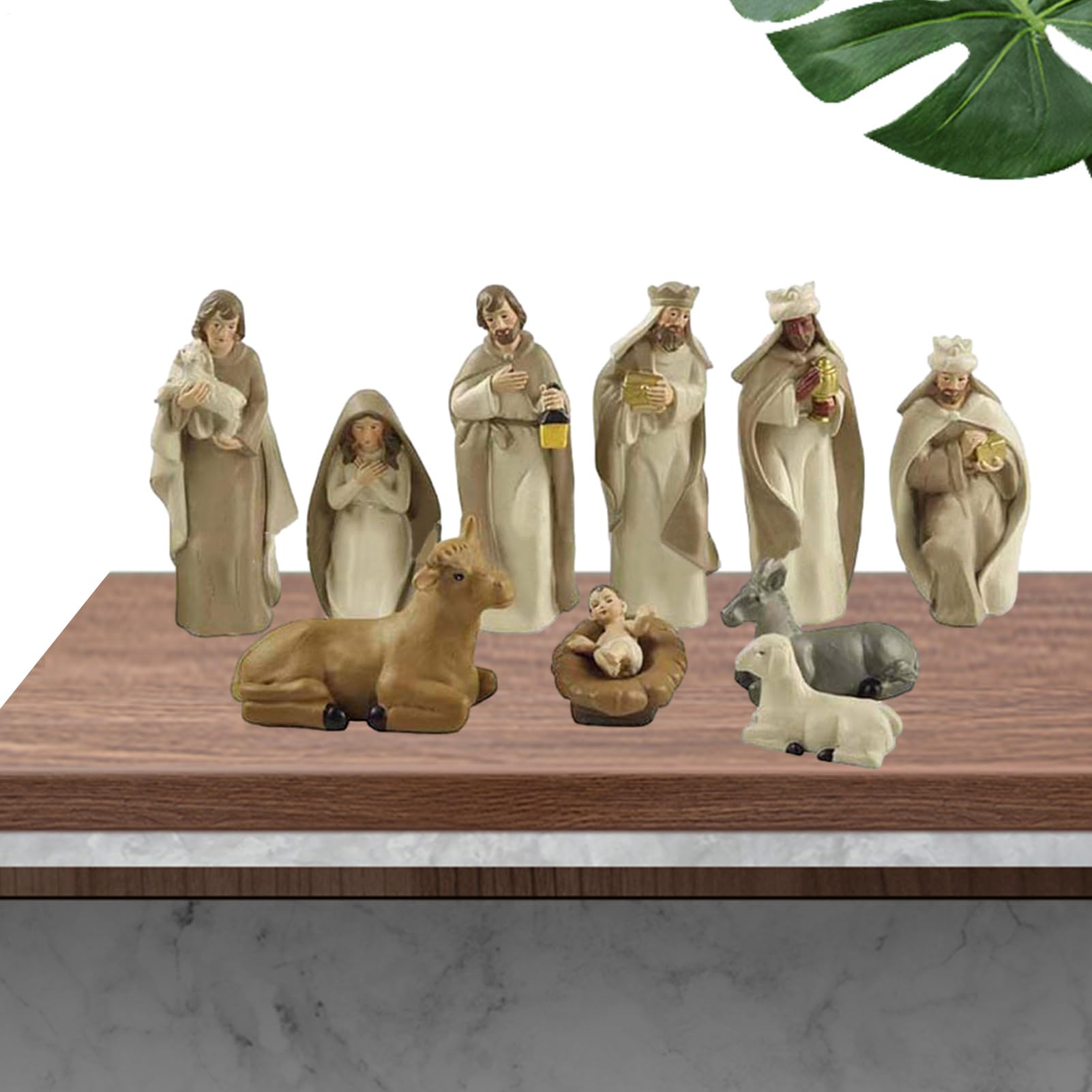 Zestaw Figurek Szopki Bożonarodzeniowej Sezonowe Figurki Szopki | Bożonarodzeniowe Figurki Dekoracyjne Do Jadalni Sypialni Gabinetu Biura Domowego Szkoły Mieszkania Akad