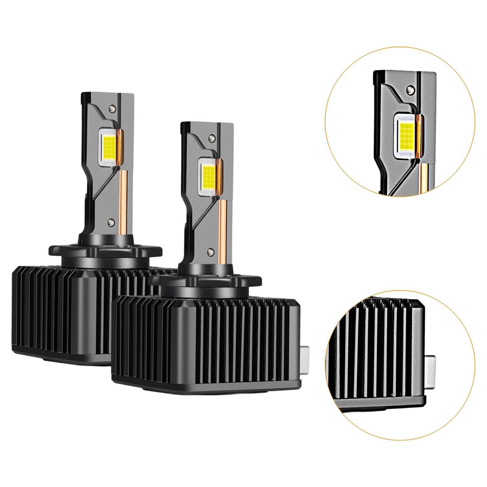 Juego de 2 Bombillas de Repuesto para Delanteros de Vehículos, con Lente LED de Bajo Consumo en Aluminio, Estilo B