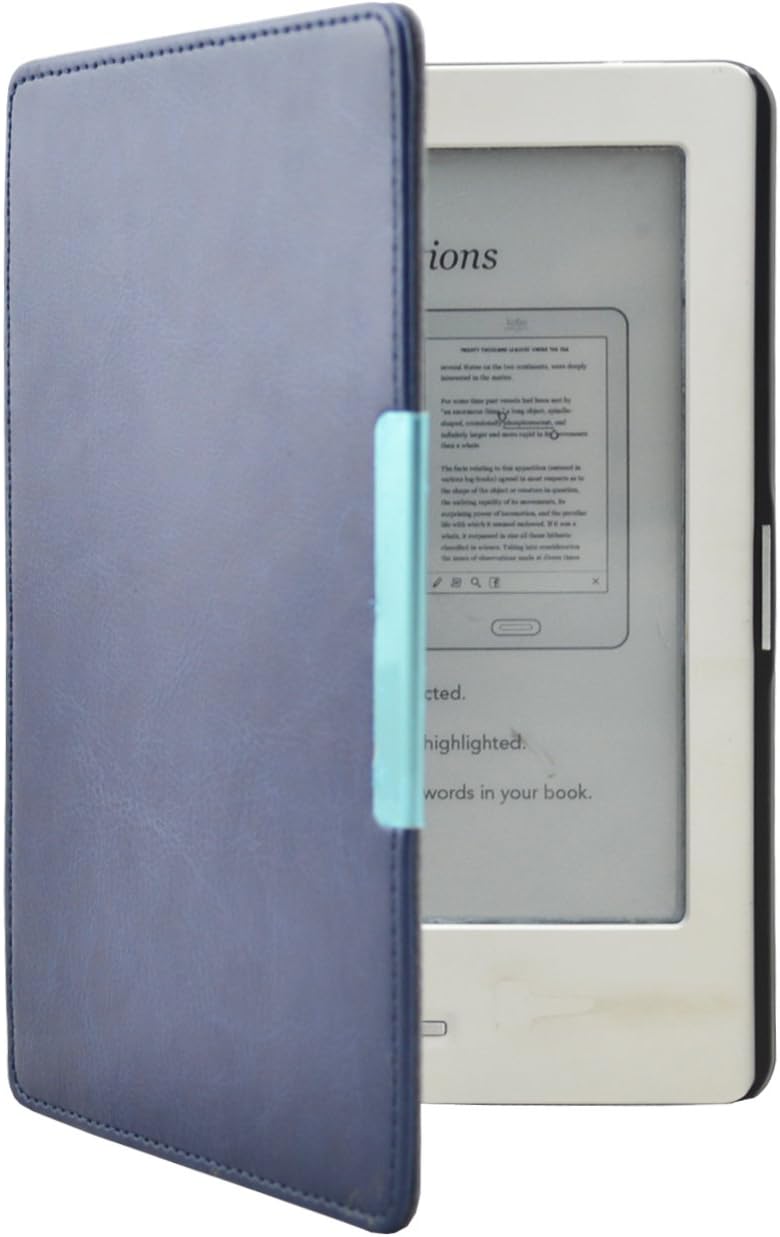 Kobo Touch Case, Coodio Kobo Touch Leather Case [Ultra Slim] [ Ultra Thin] [Premium Folio Cover] [Magnetic] [Book Style] for KOBO Touch - Dark Blue