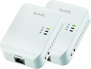 ZyXEL PLA401v4 HomePlug AV 200 Mbps Powerline Wall-plug Adapter (Starter Kit - 2 units)