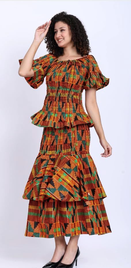 African Print Kente Outfit Set - Image 2