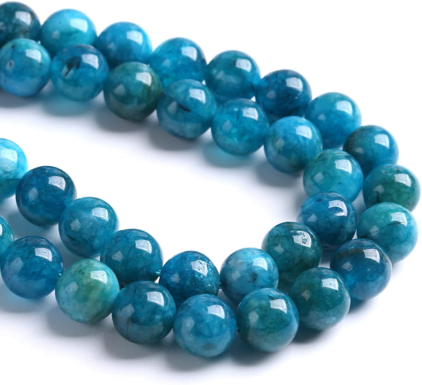 6MM 60PCS Blue Apatite Spacer Loose Beads for Jewelry Making DIY Bracelet Necklace - Image 4