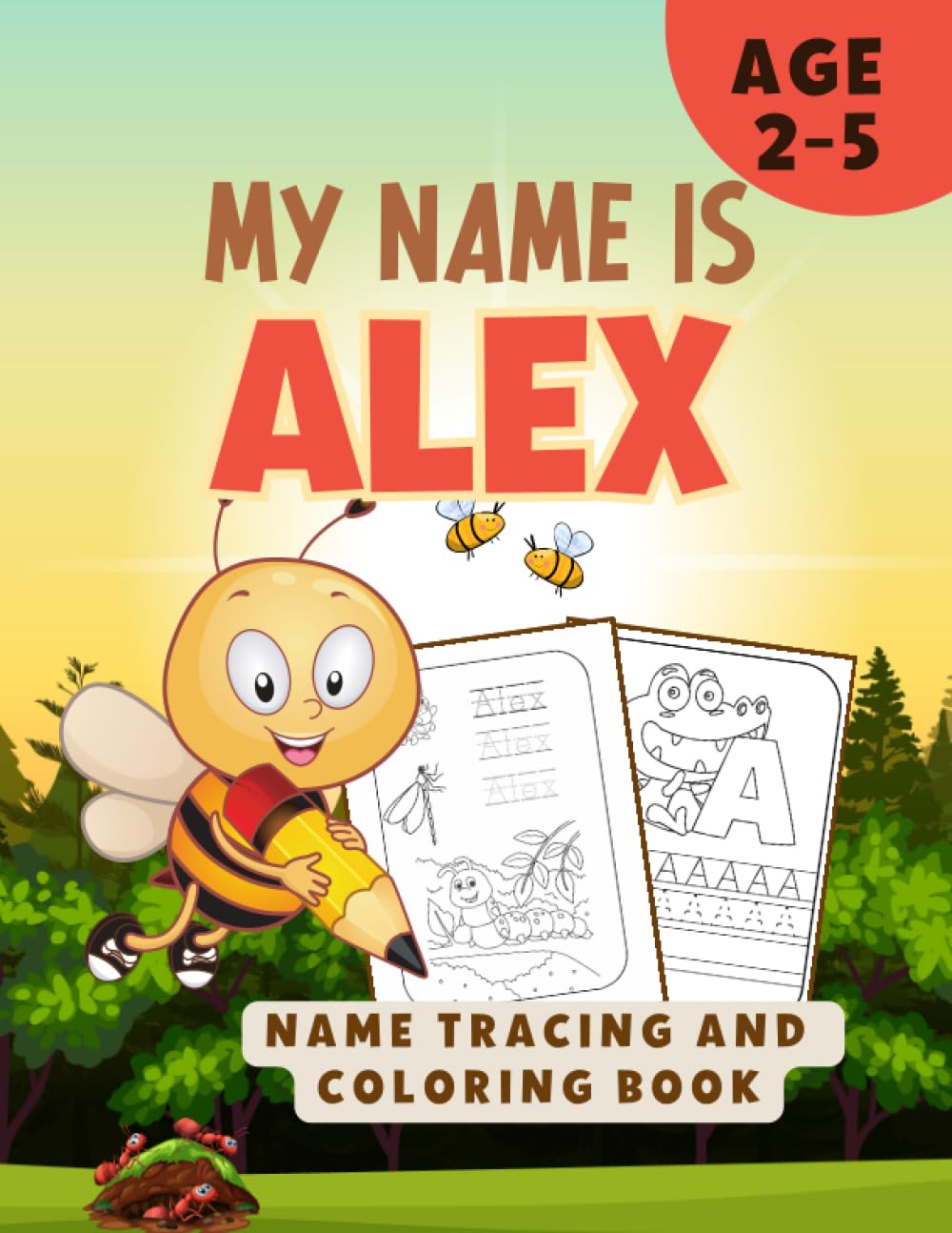MY NAME IS ALEX | NAME TRACING AND COLORING BOOK | PERSONALIZED LEARN TO WRITE MY NAME