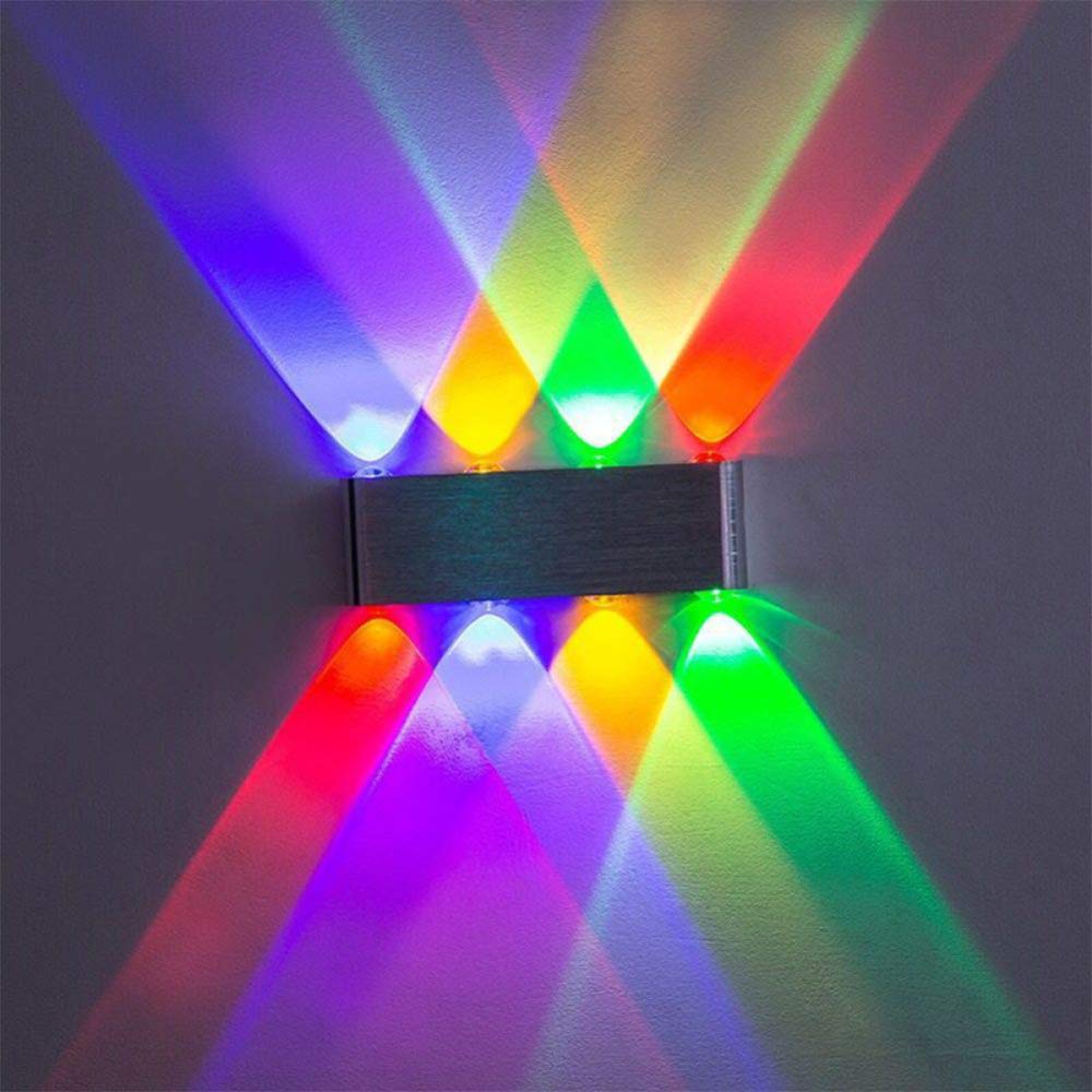 Modern LED Wall Lights Sconces Aluminum Up Down Wall Lamp Indoor Light Fixture For Living Room Bedroom Corridor,MixedColor-8W