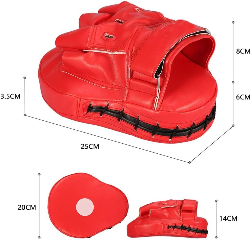 Valleycomfy Boxing Curved Focus Punching Mitts- Leatherette Training Hand Pads,Ideal for MMA Karate, Muay Thai Kick, Sparring, Dojo, Martial Arts
