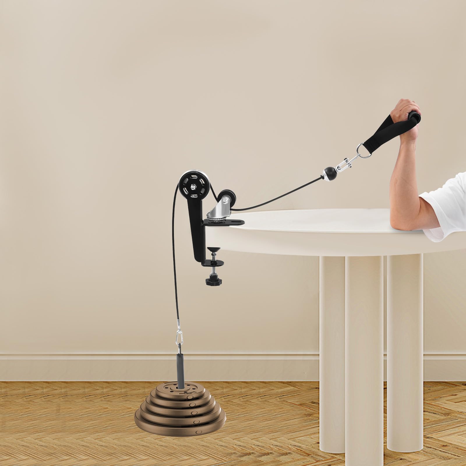 Tischarm Appareil de musculation pour la maison et le bureau Noir 80 kg