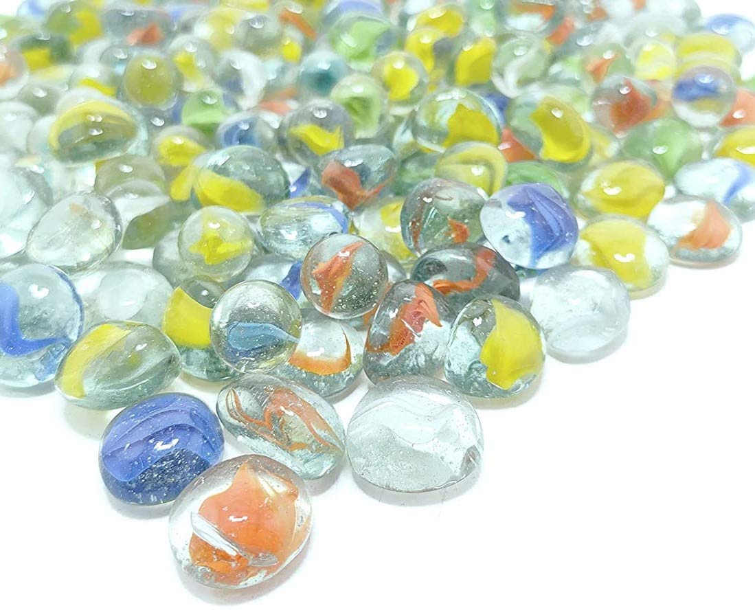 Misha Decorative Stones for Vase Filler or Pebbles for Home Decor/Glass Pebbles/gravels/Stone/Beads for Aquarium, Table, vase, Fountain, (Ocean Blue, 475 Gram) 1
