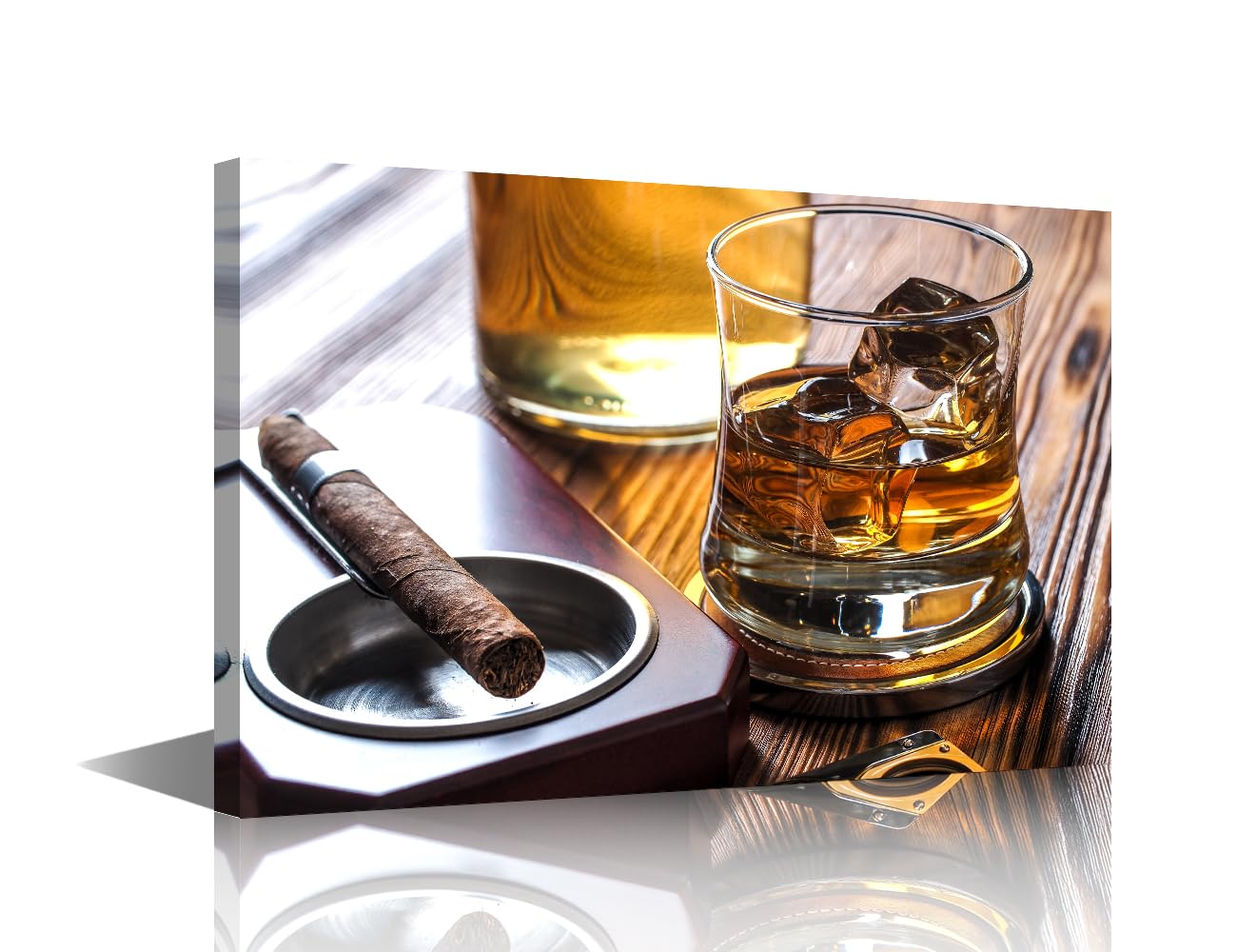 Tableau moderne verre de whisky de qualité supérieure pour bureau - 8