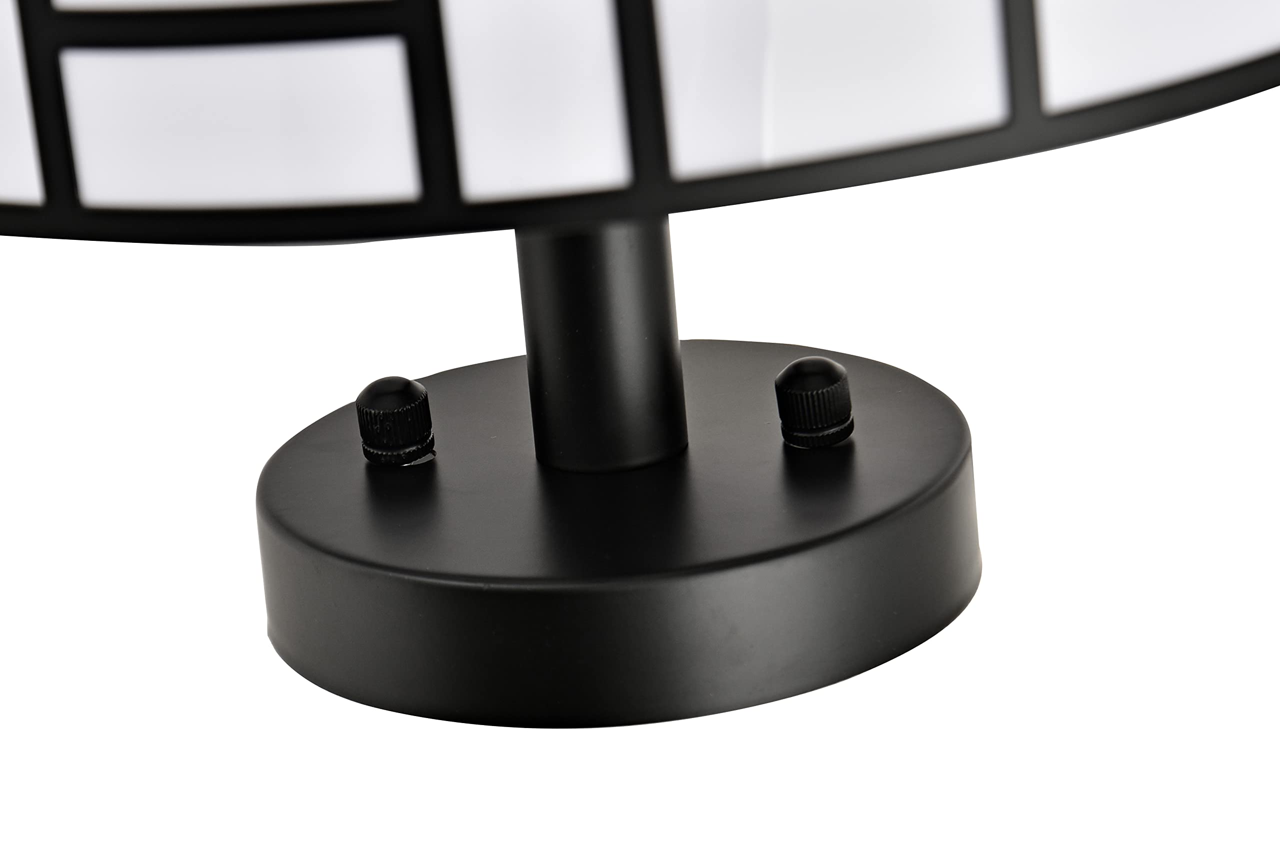Lámpara de techo semiempotrada con patrón rectangular negro con pantalla de tambor para uso en interiores, sala de estar, comedor, cocina, lámparas de araña modernas, acabado cromado 7