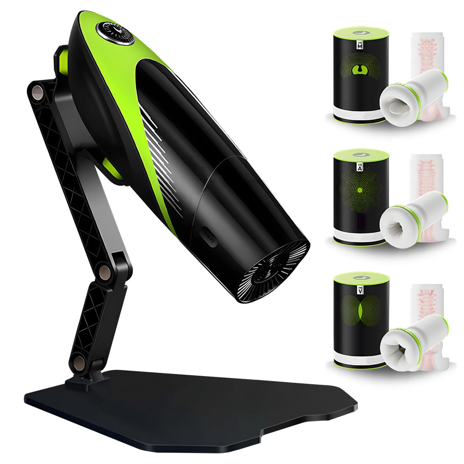 Elektrischer Masturbator Mann Handfrei Cup, mit 10 Modi Teleskop und Vibration, APP Masturbieren für Männer Masturbator,Sexspielzeug Sets（Silikonfutter * 3）