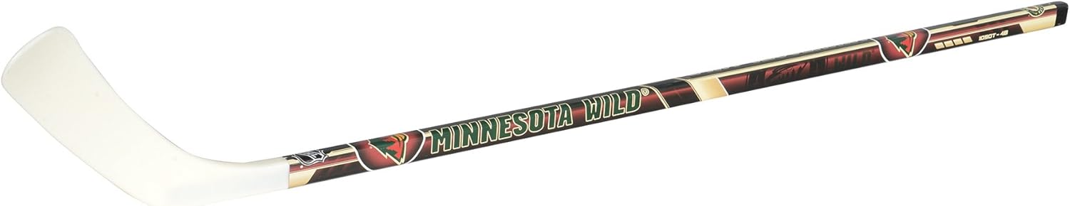 Franklin Sports NHL Minnesota Wild Team 48-Inch Vinyl Hockey Stick Right), Junior, Red