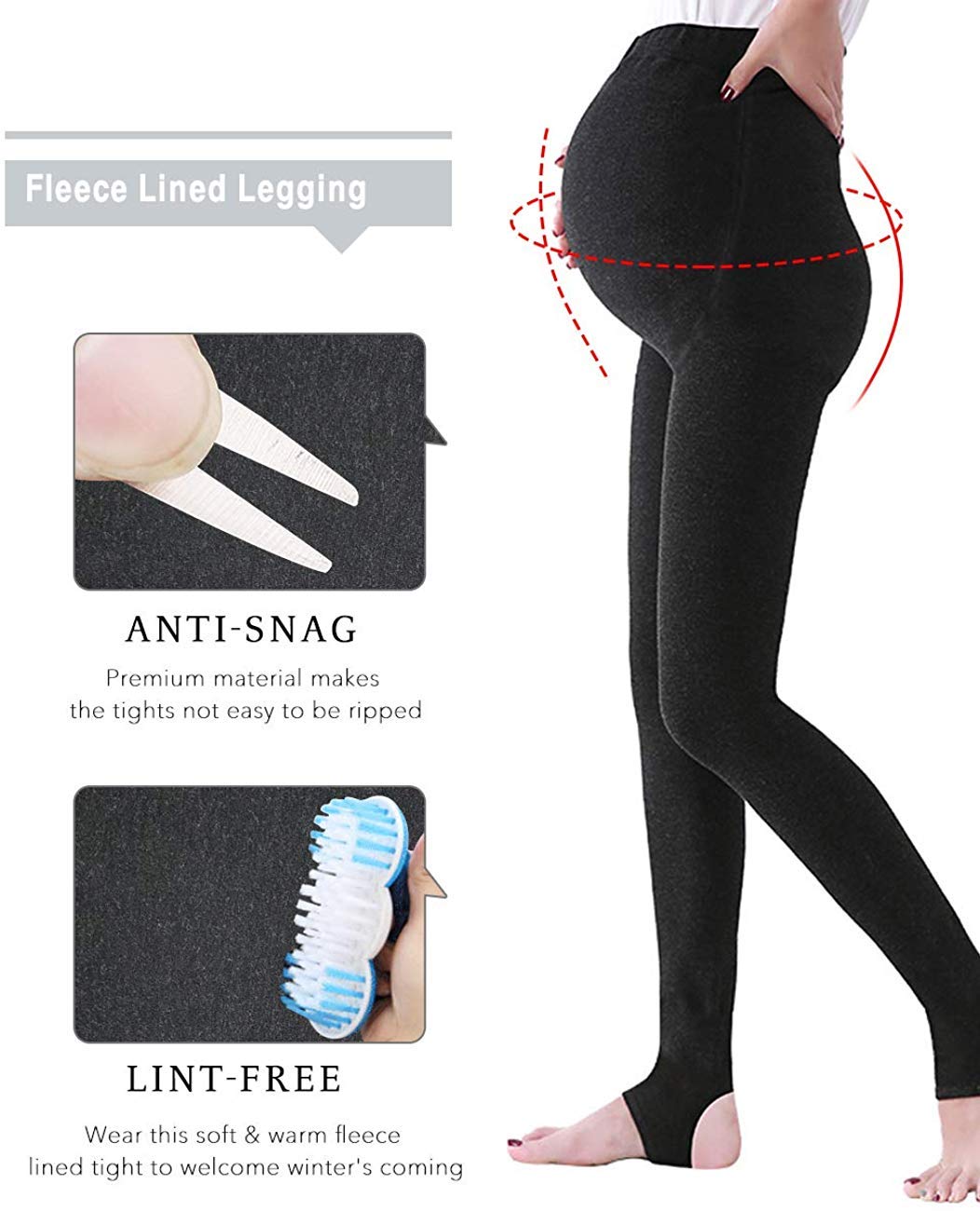 2 Pieces Collant maternity calze premaman opache Maternity Tights Maternità Leggings la gravidanza Donna 320D