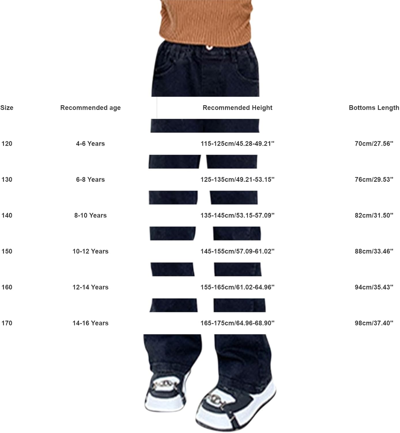 Girls Bell Bottom Jeans Straight High Waist Skinny Y2k Flare Denim Pants