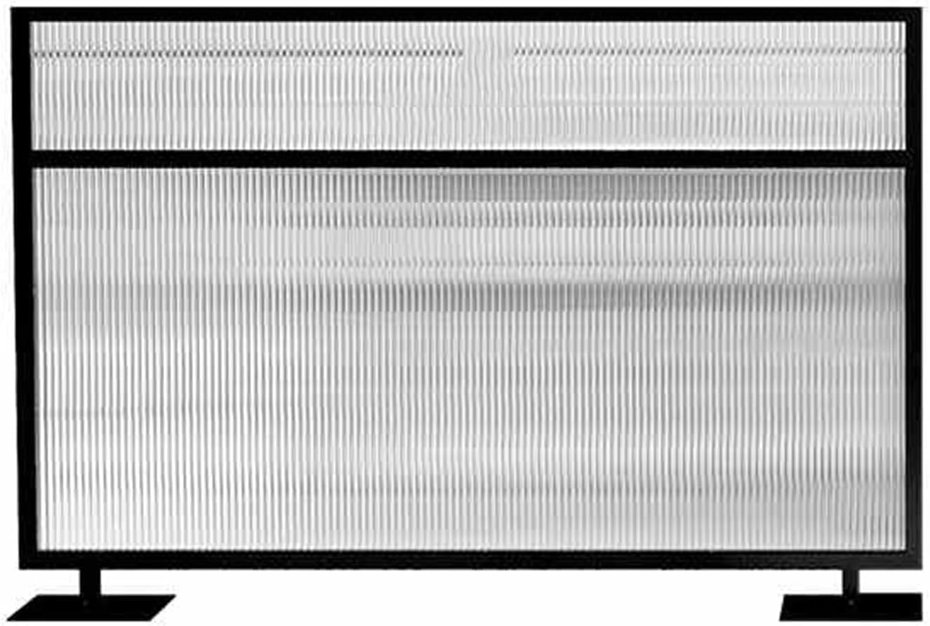 Glass Room Divider Office Partition Tempered Glass Panels Table Dividers Panels Partitions，Black Table Divider Screen with Frosted Glass for Stylish Restaurant & Bar Decor 100 x 120 cm Ideal