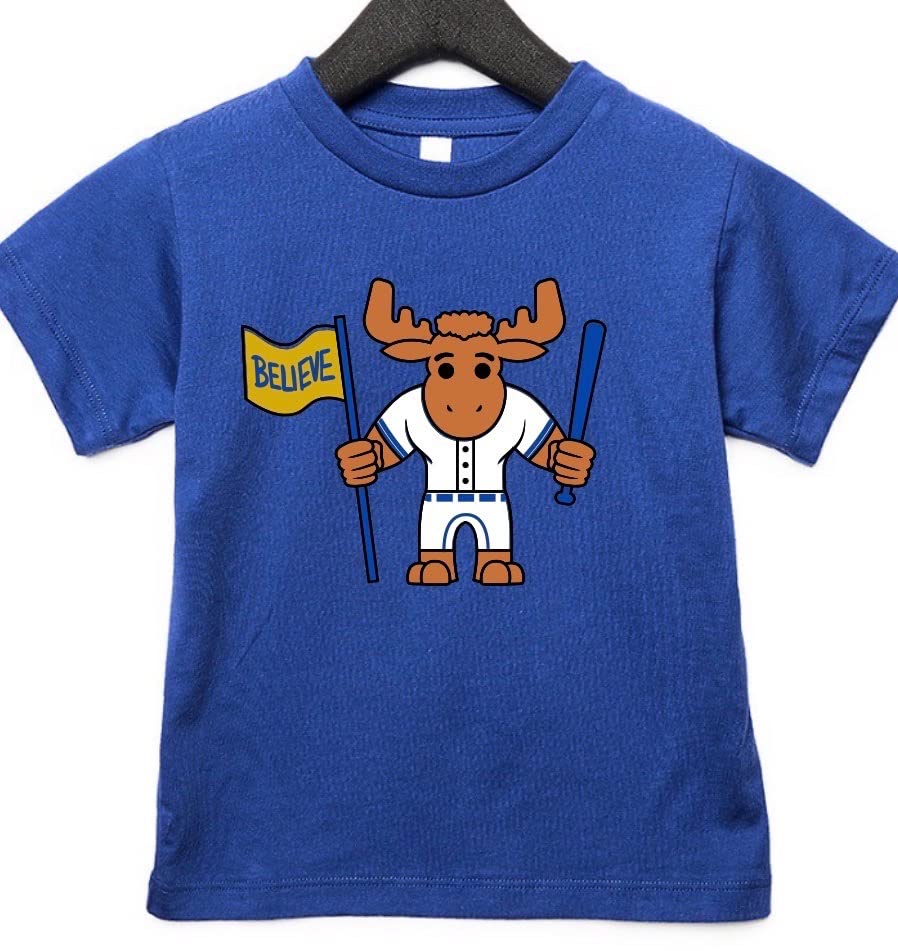Seattle Baseball Believe Moose baby and kids unisex t-shirt