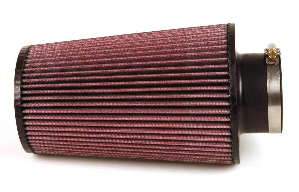K&N RE-0810 Waschbarer und wiederverwendbarer KFZ und Motorrad Gummi Universalluftfilter, 3x9 inches