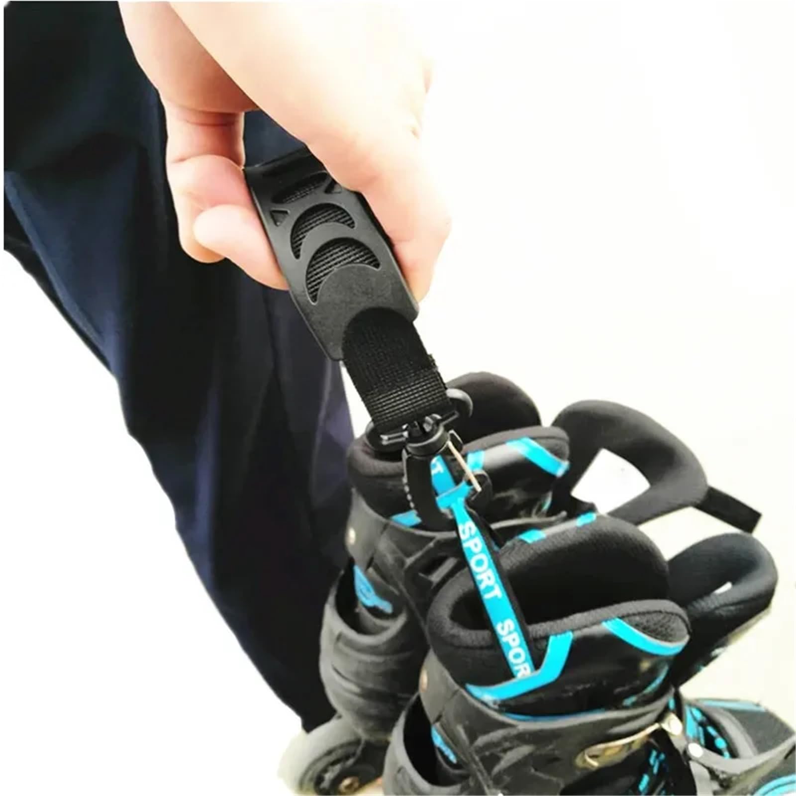 Lot de 16 laisses de planche à neige pour patins à roulettes, chaussures de ski, crochets professionnels et pratiques pour patins à roues alignées, accessoires de patinage