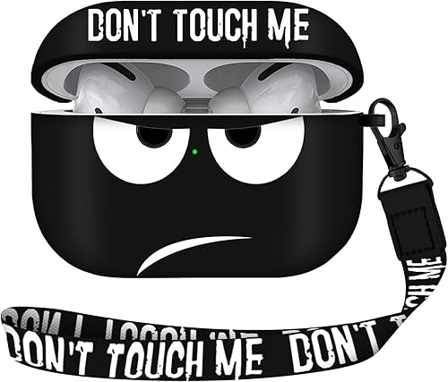 Funda para Airpods Pro, Don't Touch Me for Airpods Pro Cover con llavero/Funda suave y bonita a prueba de golpes para mujeres y hombres, compatible